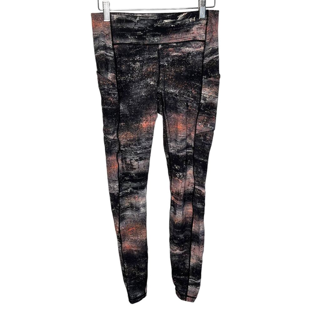 Lululemon Legging Speed Up Tight Mid Rise Size 6 Azurite Poppy Coral Multi